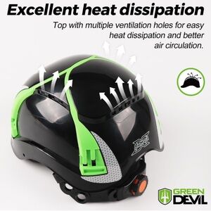 GREEN DEVIL X-Armor Series Hard Hat Vented ABS Work Hardhat for Men Women
